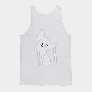 Cute White Cat Tank Top